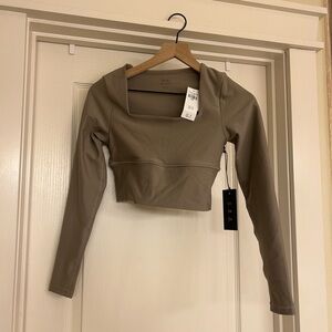 Abercrombie sport lux cropped workout top